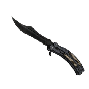 ★ StatTrak™ Butterfly Knife | Black Laminate (Battle-Scarred)
