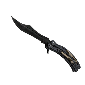 ★ StatTrak™ Butterfly Knife | Black Laminate (Battle-Scarred)