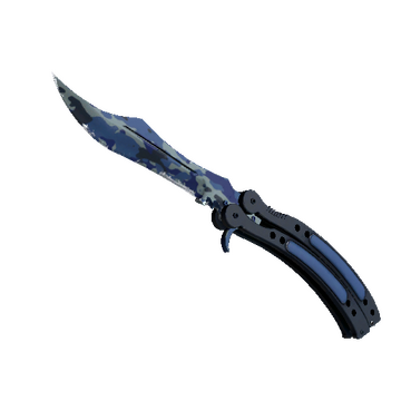 ★ StatTrak™ Butterfly Knife | Bright Water (Well-Worn)