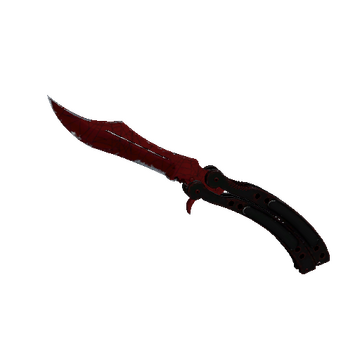 ★ StatTrak™ Butterfly Knife | Crimson Web (Well-Worn)
