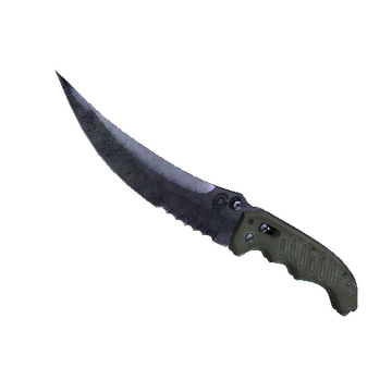 ★ StatTrak™ Flip Knife | Blue Steel (Well-Worn)