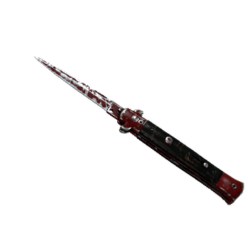★ StatTrak™ Stiletto Knife | Crimson Web (Battle-Scarred)